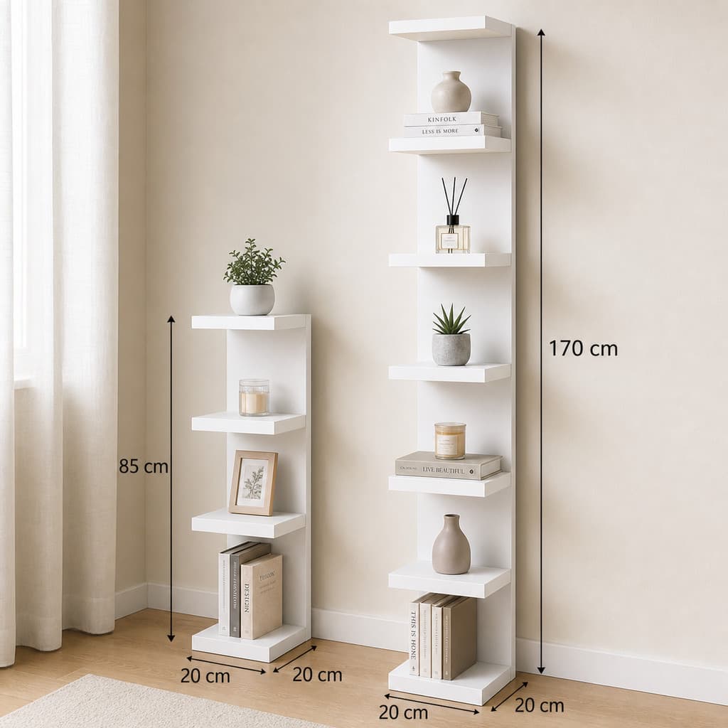 Estante Torre Multiuso 170 x 85 cm com Prateleiras para Sala, Quarto, Cozinha e Escritório