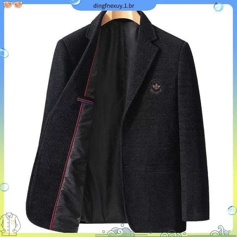 Jaqueta de terno masculino de meia-idade estilo grosso pai terno solto Casual primavera outono lã de meia-idade idosos t