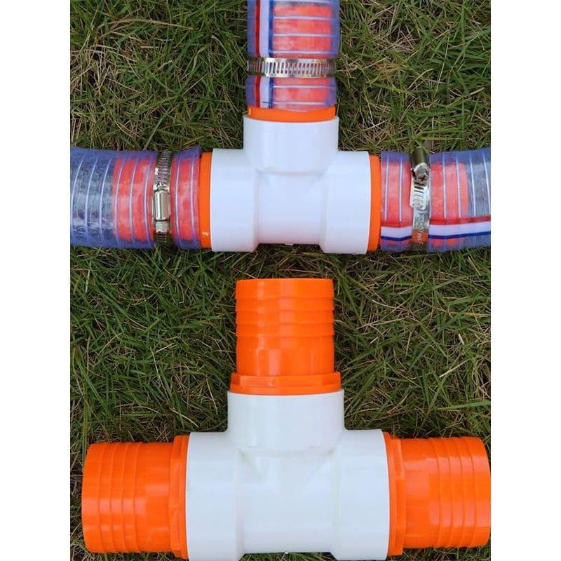 Junta em T de tubulação de água macia para irrigação agrícola, um desvio de grande diâmetro, adaptador direto 3cm 5cm 7c
