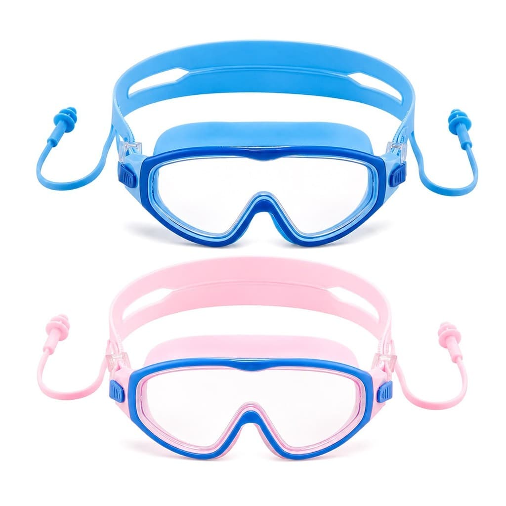 Óculos De Natação Máscara Infantil Ajustável Estojo E Protetores Auriculares Piscina - DM Toys