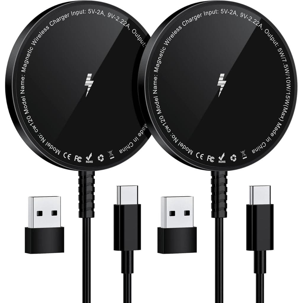 Carregador Sem Fio Magnético para iPhone: Compatível com Carregador Magsafe para iPhone das Séries 17, 16, 15, 14, 13, 1