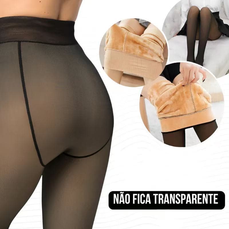 Kit Meia Calça Forrada Translucida Peluciada Elegante Para O Frio Confortavel Quente Inverno ModaFeminina 2901.4