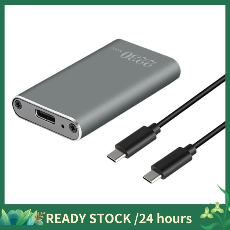 Gabinete SSD M . 2 NVMe-Caixa De Alumínio Tipo C 3.2 Gen2 10 Gbps Estojo De Armazenamento Externo Portátil Para 2230