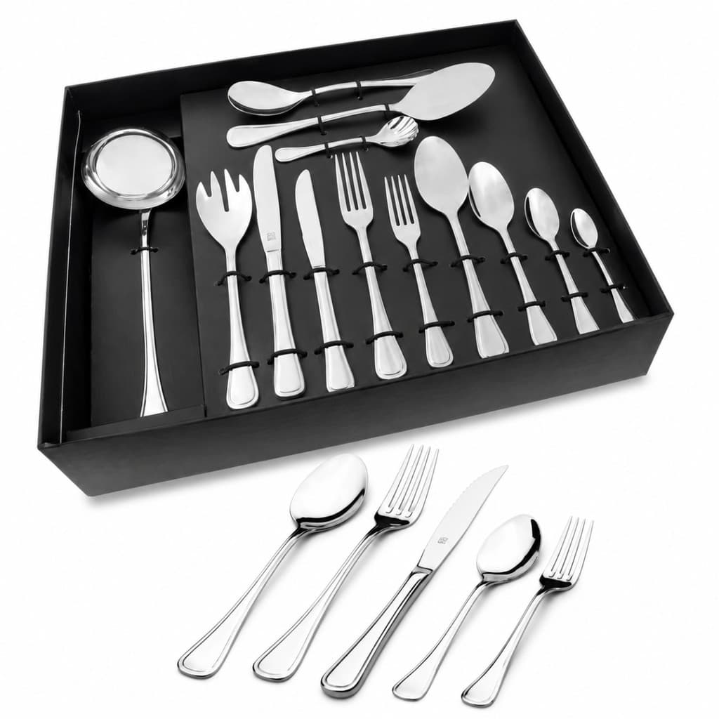 Faqueiro Jogo de Talheres Búzios 101 peças Faqueiro Hercules Aço Inox utensílios cozinha Com Estojo