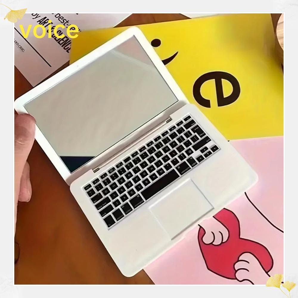 Voz Mini Espelho De Computador , Maquiagem Em Forma De Laptop Portátil Bolso Dobrável De Alta Qualidade