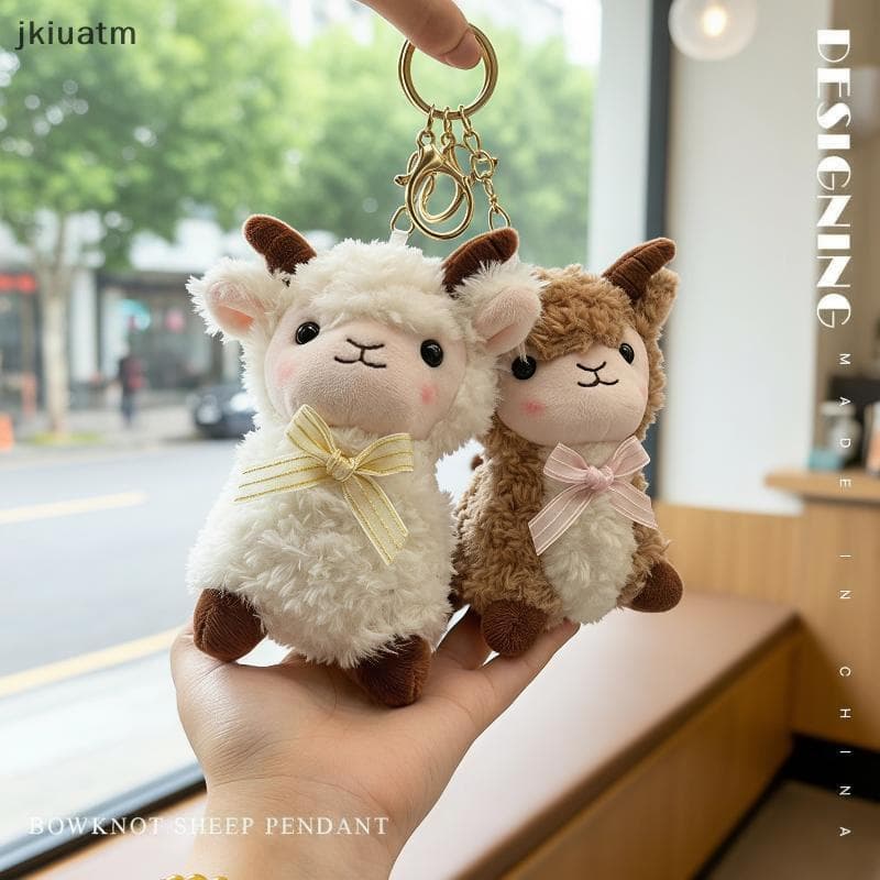 [jkiuatm] Chaveiro De Pelúcia De Ovelha Macia Fofa 12 Cm Decoração De Bolsa Perfeita Para Lembrancinhas De Festa De Aniv