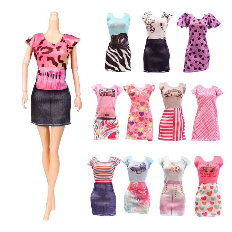 Boneca De 30 Cm Vestir De 11 Polegadas Conjunto De Saia Moda Roupas