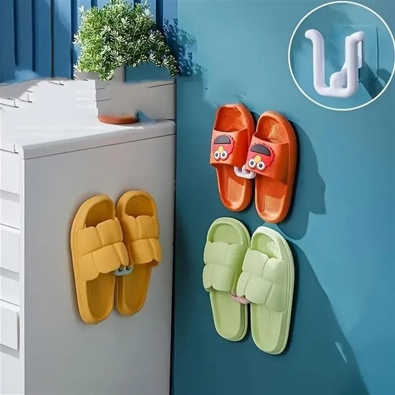 1/3 Pçs Chinelo Rack Auto-Adesivo Banheiro Simples Gancho De Drenagem Do Toalete Fixado Na Parede Quarto De Armazenament