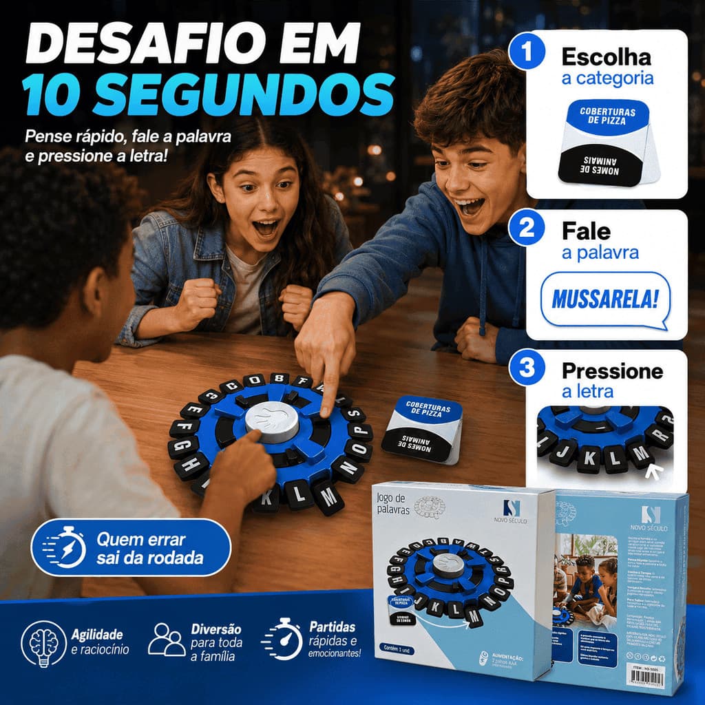 Jogo Adedanha Stop da Nova Geração para toda Família