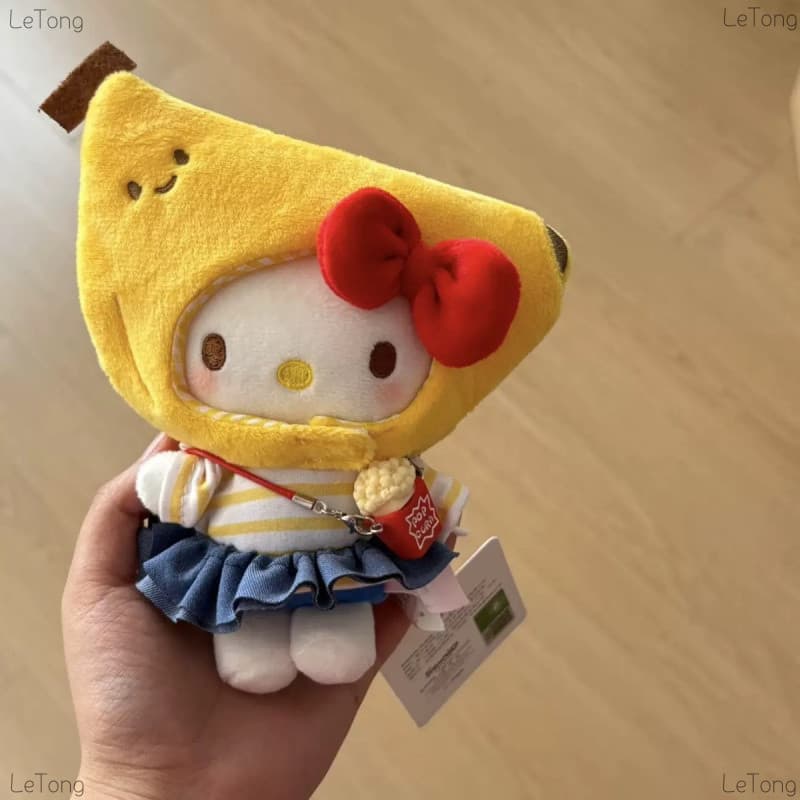 Genuíno banana torta olá kitty saco charme bonito banana chapelaria olá kitty morango sorvete kitty boneca de pelúcia ch