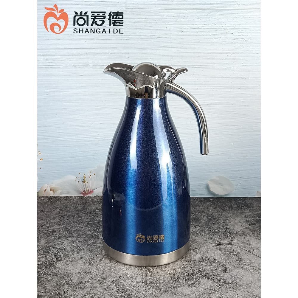 Garrafa térmica de aço inoxidável 304, qualidade alimentar, comercial, hotel, estilo europeu, 2 litros, vácuo, café, bic