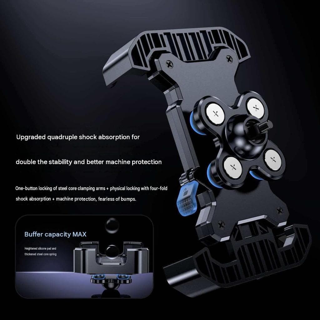 Suporte Universal Antivibração para Telefone de Moto, Suporte para Guidão e Retrovisor