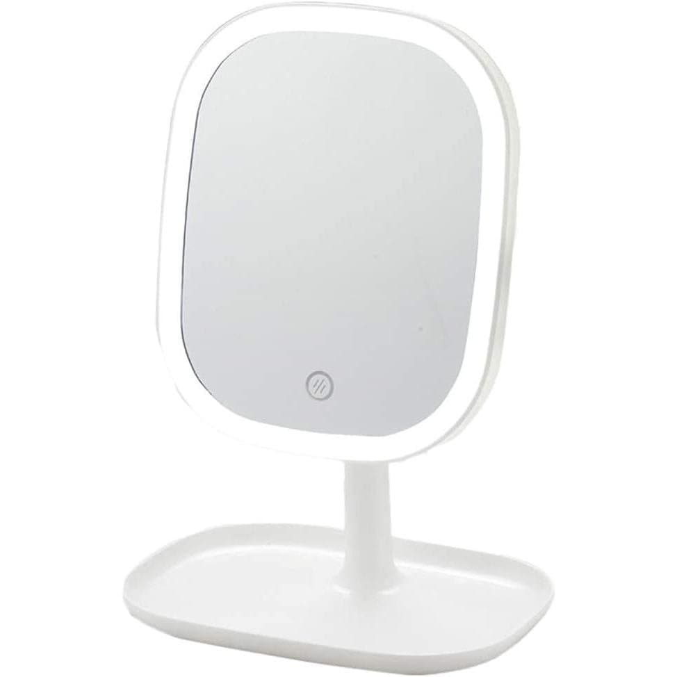 Espelho de Maquiagem de Mesa com LED e Luz, Espelho de Maquiagem Portátil, Espelho de Maquiagem com Luz, Espelho Cosméti