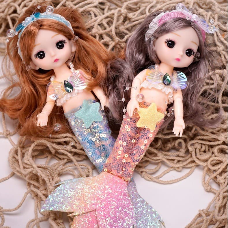 [Estoque pronto] Ocean Hall Boneca Menina Brinquedo Vestir Boneca Princesa Boneca Fofa Crianças Estudante Presente WJG08