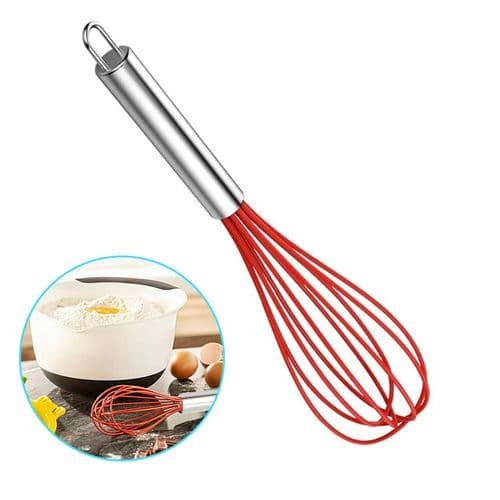 Batedor De Ovos E Massas Fouet Manual Inox E Silicone 29,5cm VM