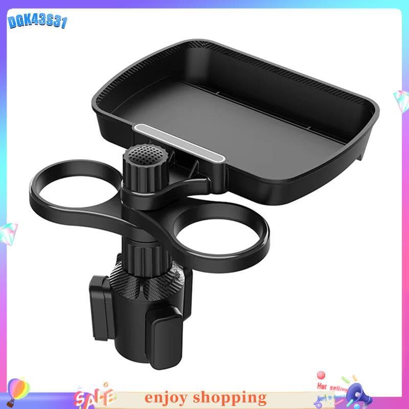 Expansor De Porta-Copos Duplo Ajustável Para 360 ° Suporte De Copo Multifuncional Giratório Assento De Carro , Bandeja L