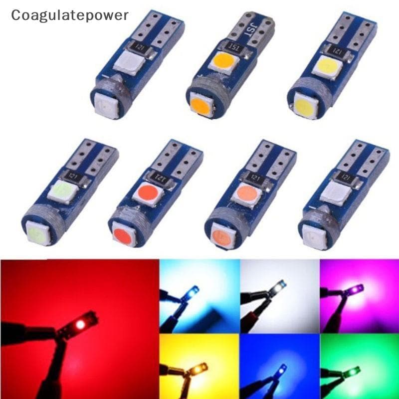 COA 10 Pçs T5 3030 3SMD Lâmpada LED Luz Interior Do Carro Alto Brilho Painel Indicador De Aquecimento Cunha Lâmpadas Ins