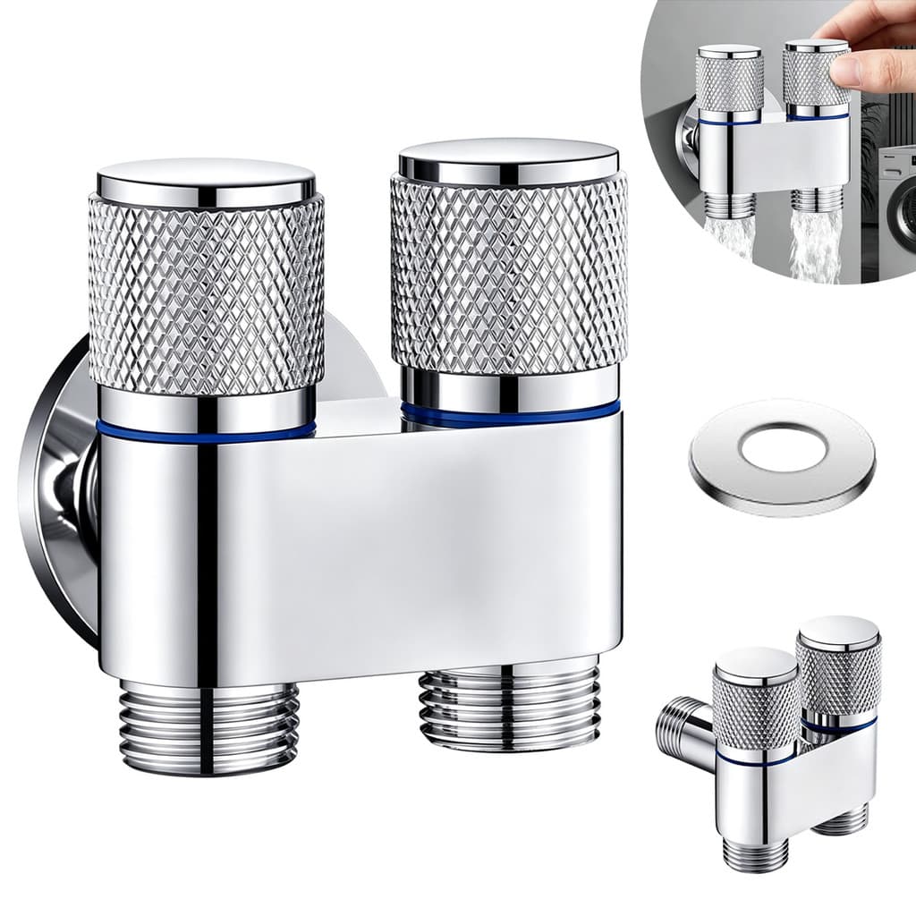 Registro Duplo 1/2 Válvula 2 Saídas Máquina Lavadora Ducha Controle Água