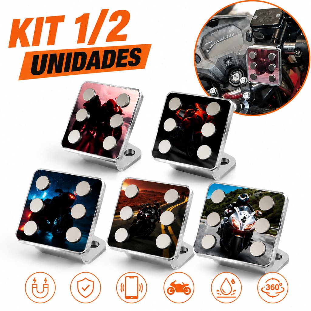1/2 Unidades Suporte Magnético 6 Imãs para Celular de Moto Retrovisor para Guidão