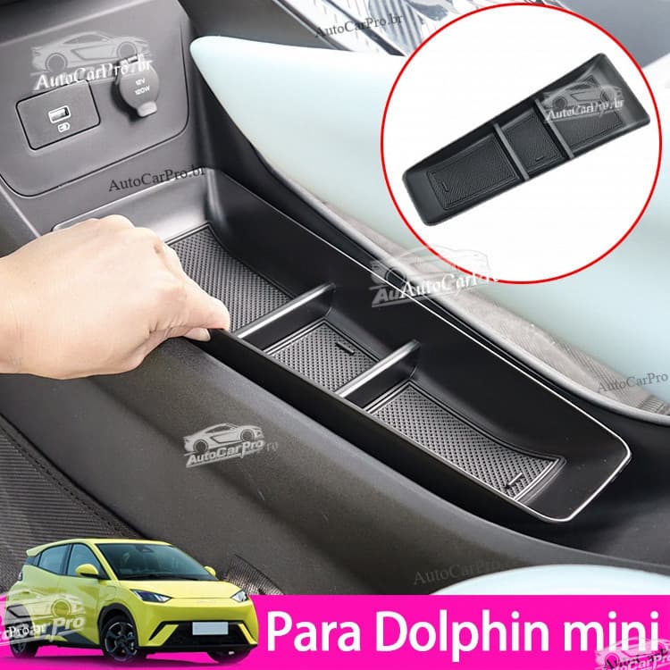 Adequado para BYD Dolphin Mini / BYD Seagull, Bandeja Organizadora para Abaixo do Console Central, Caixa de Armazenament