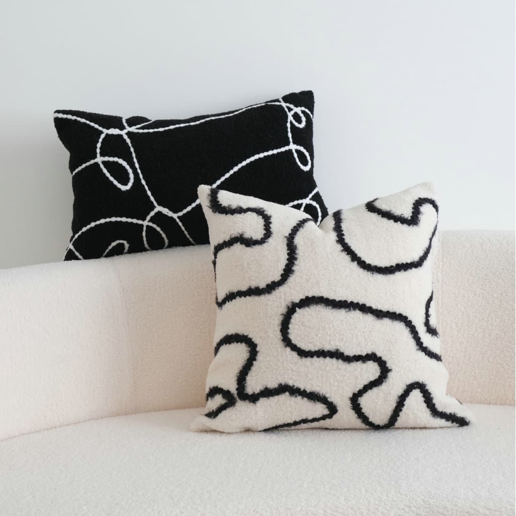 Fronha de lã de cordeiro leve estilo luxuoso capa de almofada para sofá casa Hotel decoração de sala de estar