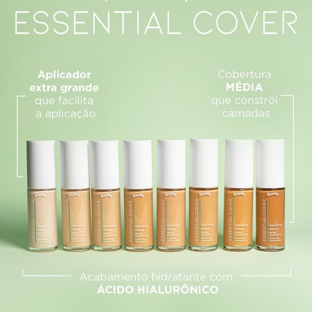 Queridinho Corretivo Líquido Essential Cover – Luisance, Alta Cobertura e Acabamento Natural