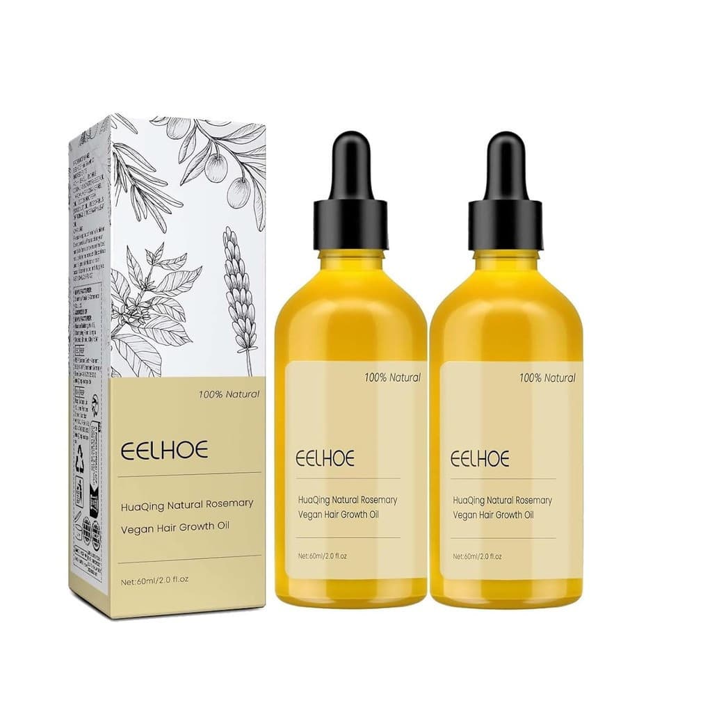 Óleo Natural para Crescimento Capilar Eelhoe 120 ML, Óleo Orgânico de Alecrim Carvenchi para Cabelos Secos, Danificados