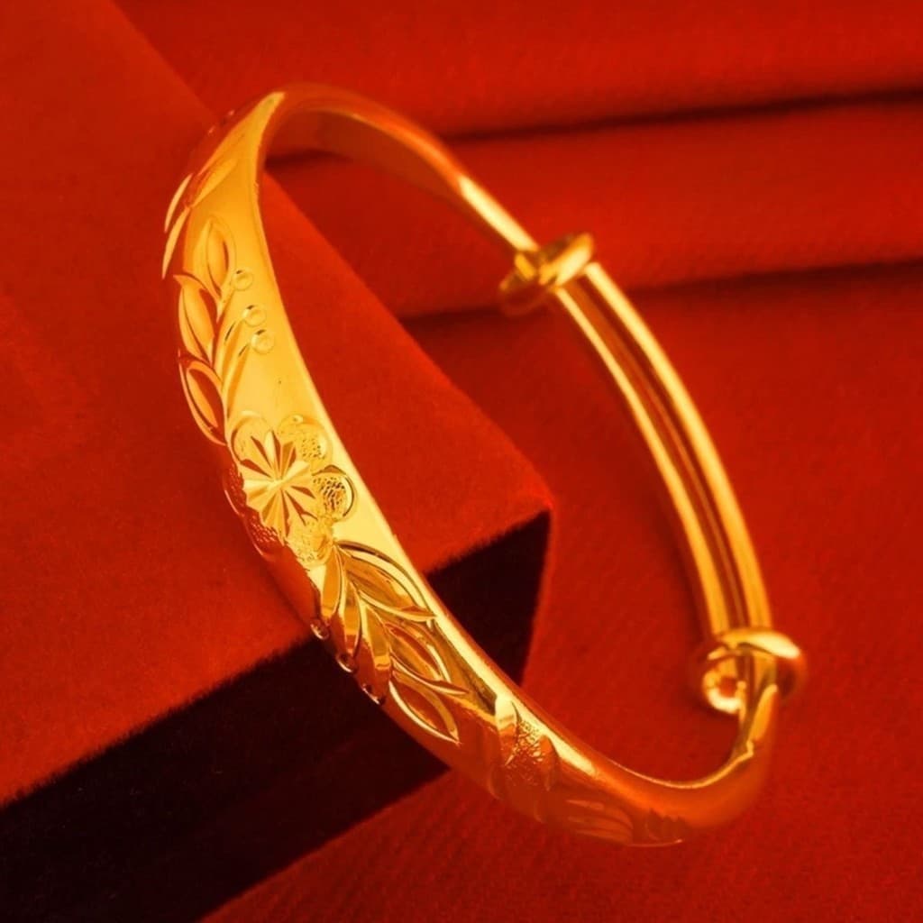 Nova pulseira de flores sólidas, simbolizando prosperidade e riqueza, ajustável, pulseira de luxo leve, um presente de a