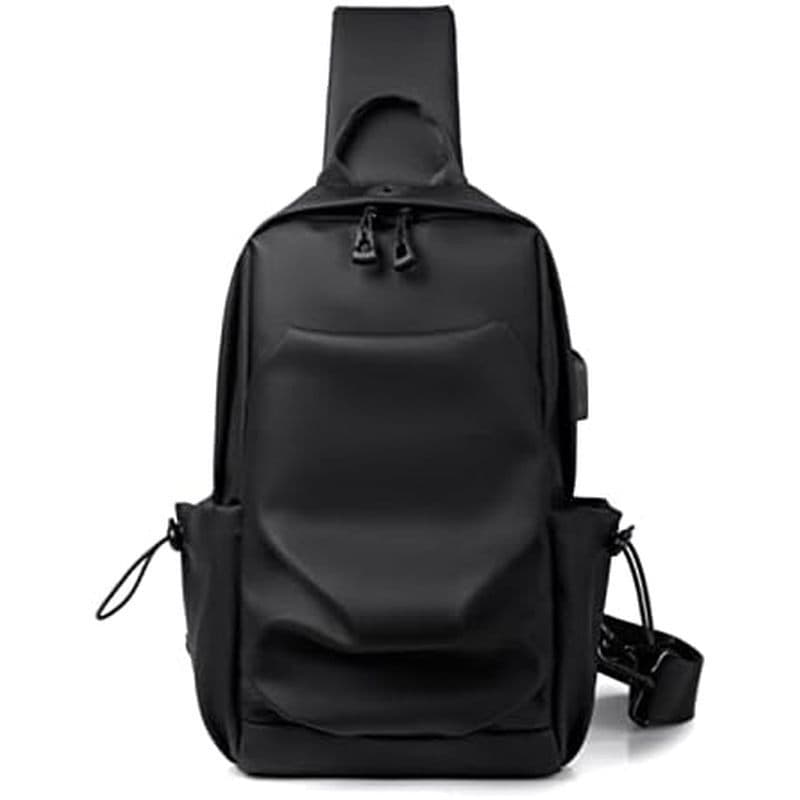 Bolsa Tipo Estilingue De Couro Sintético Para Homens E Mulheres , De Peito Ombro À Prova D'água Crossbody Viagem Caminha