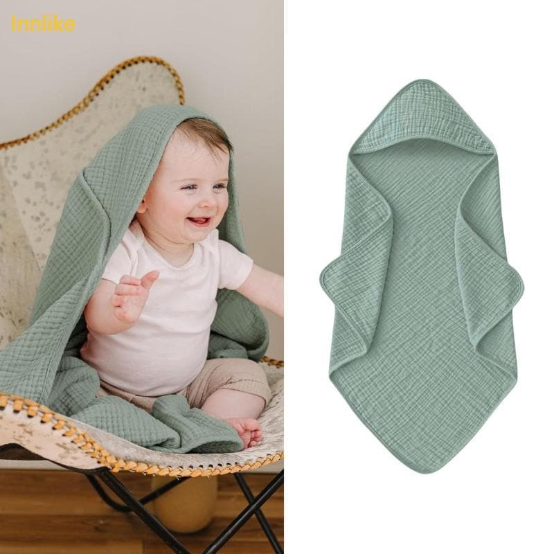 Innlike Toalha Banho Para Bebê Capuz, 30x30 Polegadas, Envoltório, Poncho Macio E Absorvente R
