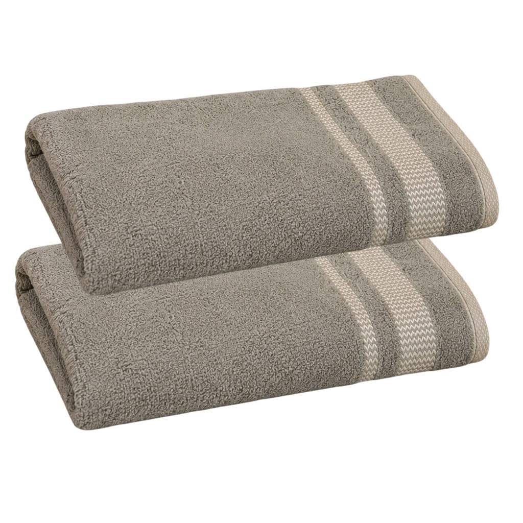 Kit 02 - Toalha Rosto KazzaVip Felpuda 100% Algodão Princess 45cm x 75cm Gris