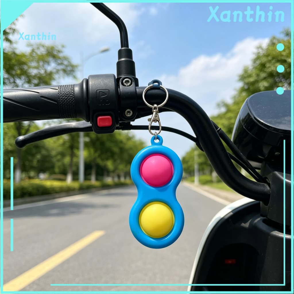 Decompression Bubble Toy Stress Relief Push Keychain Pendant Anxiety Squeeze Fidget Popper Portable Party Favor for Kids