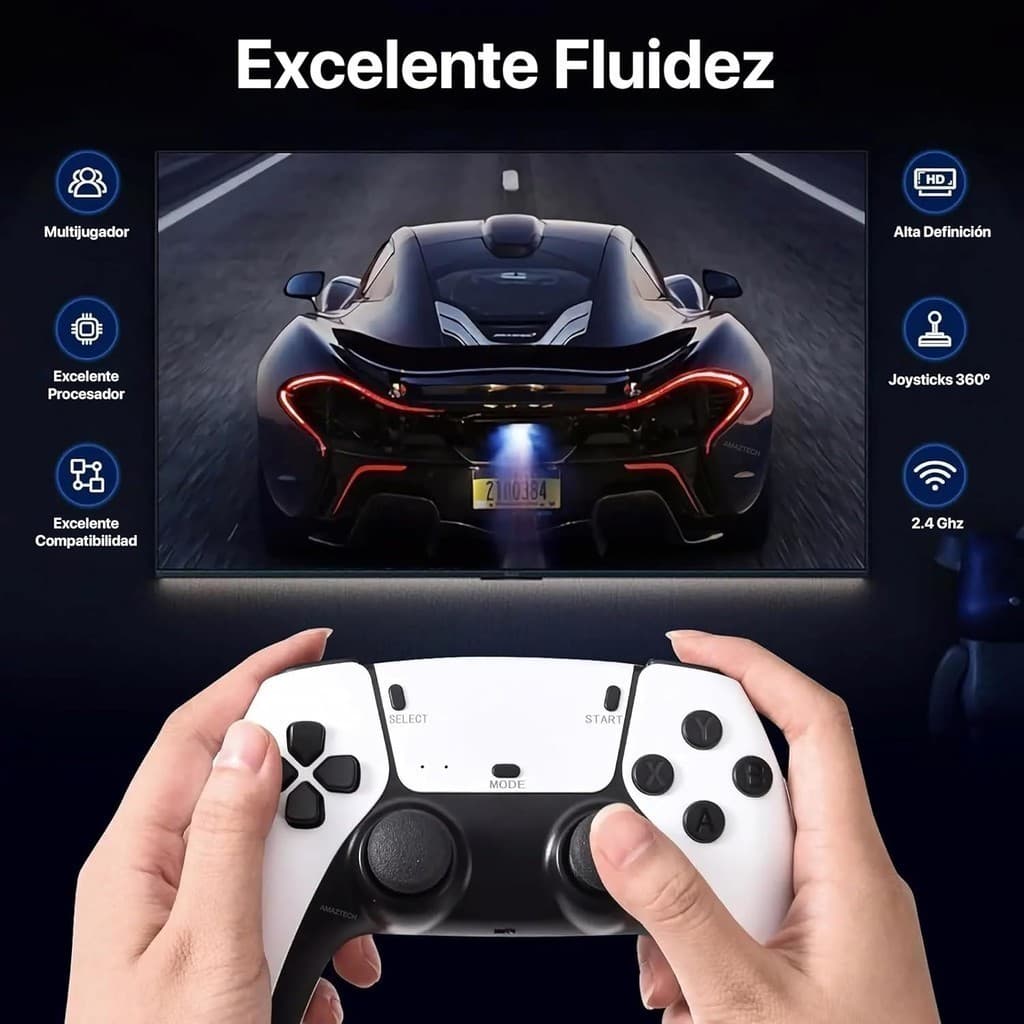 Promoção Game Stick M15 Pro 4K 30.000 Jogos 2 Controles Sem Fio Reviva clássicos de PS1, NES, SNES GBA Sega Mame