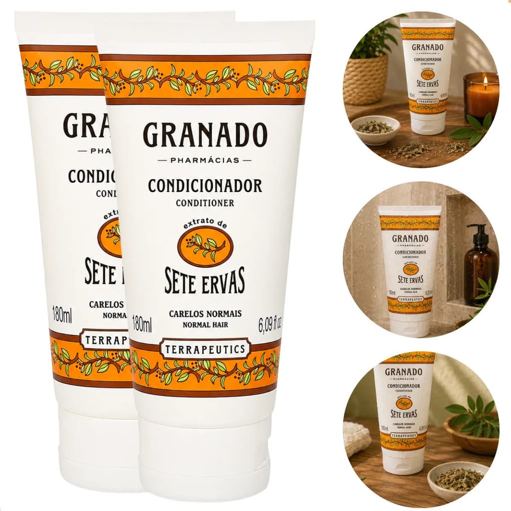 2 Condicionador Granado Sete Ervas 180ml Cabelos Resistência