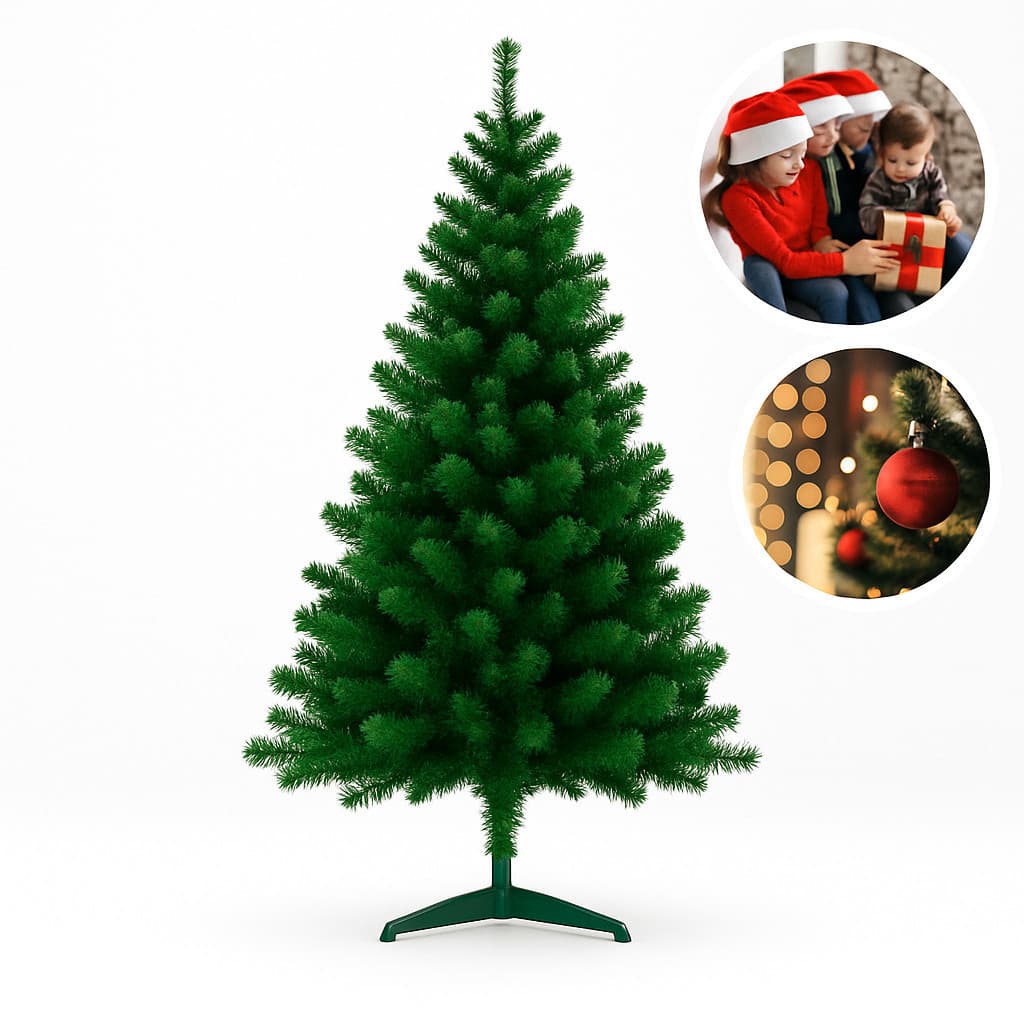 Arvore De Natal 1,50m 240 Galhos Pinheiro Verde Média Apartamento