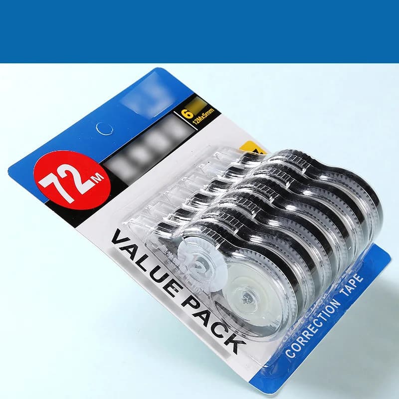 Fita Corretiva De Grande Capacidade , 6 * 12m , Proteção Expressa De Privacidade , Cinto , Escritório Real , Papelaria P
