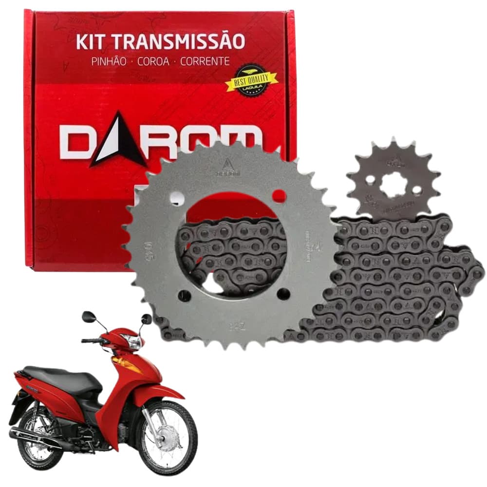 Kit Relação Transmissão Honda Biz 100 2012 2013 2014 2015