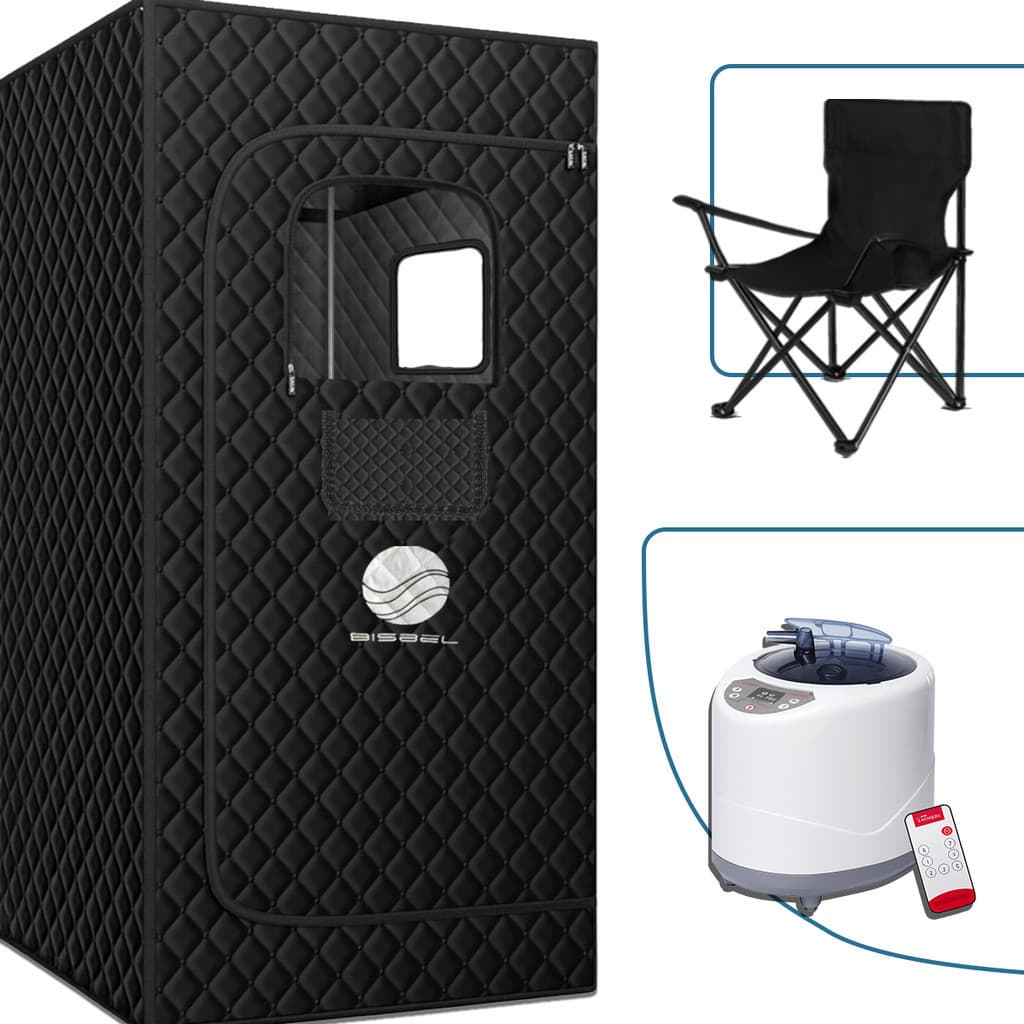 Sauna a Vapor Portátil úmida Relaxamento Residencial Universal Gerador 110v Com Temporizador Com Cadeira