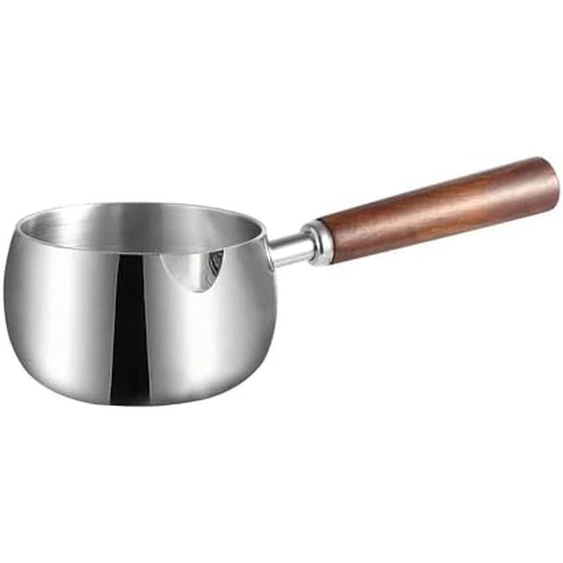 Leite E Amp IMEEA 27 Onças ; Pote Aquecedor De Manteiga SUS304 De Molho De Aço Inoxidável Com Cabo De Madeira , 1 – 2 Po