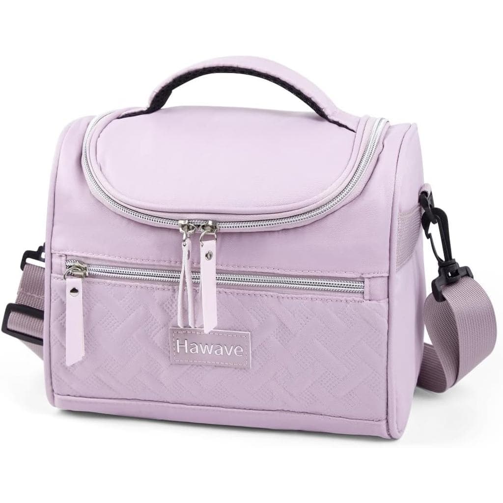 Bolsa Térmica para Mulheres, Caixa de Almoço Isolada, Bolsa Térmica Reutilizável para Adultos com Bolso Frontal e Alça d