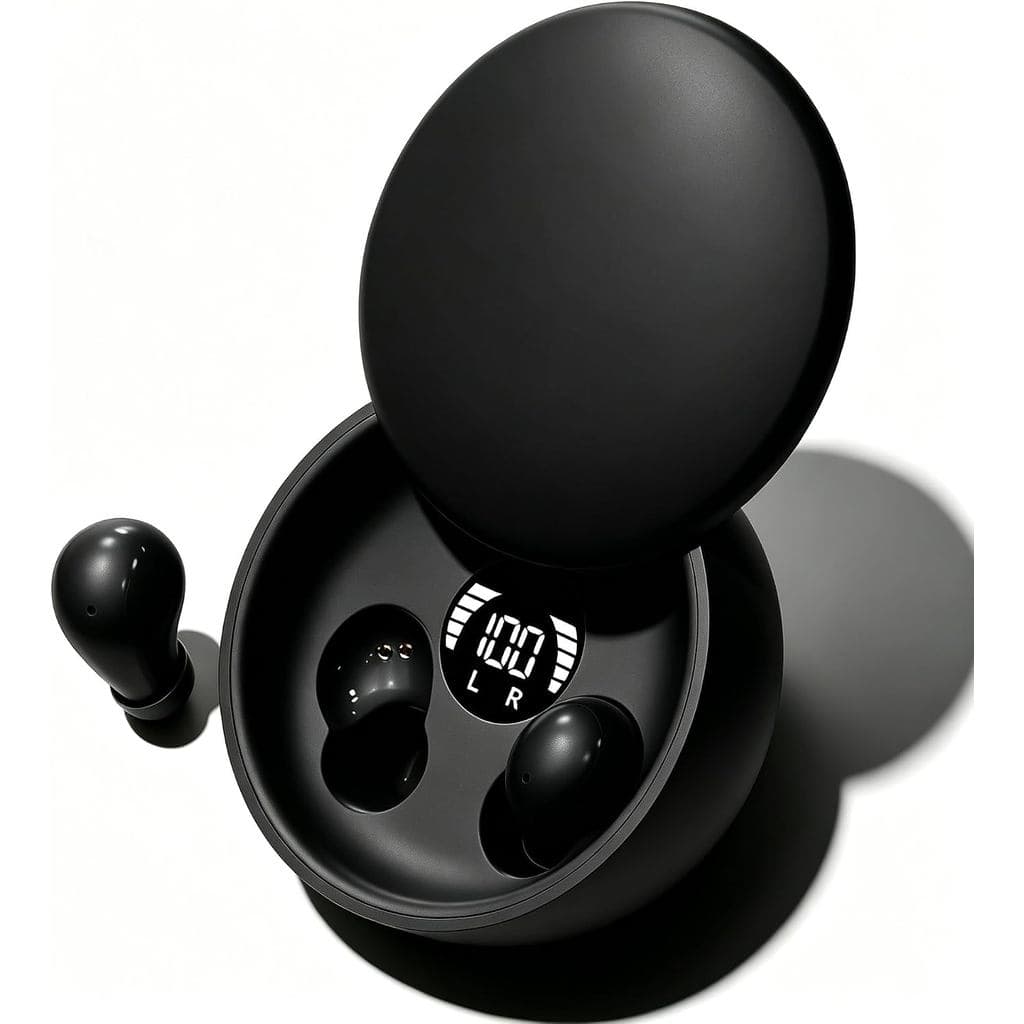 Fones de Ouvido Bluetooth 5.4 para Dormir, Mini Fones de Ouvido Invisíveis com Bloqueio de Ruído, Fones de Ouvido Oculto