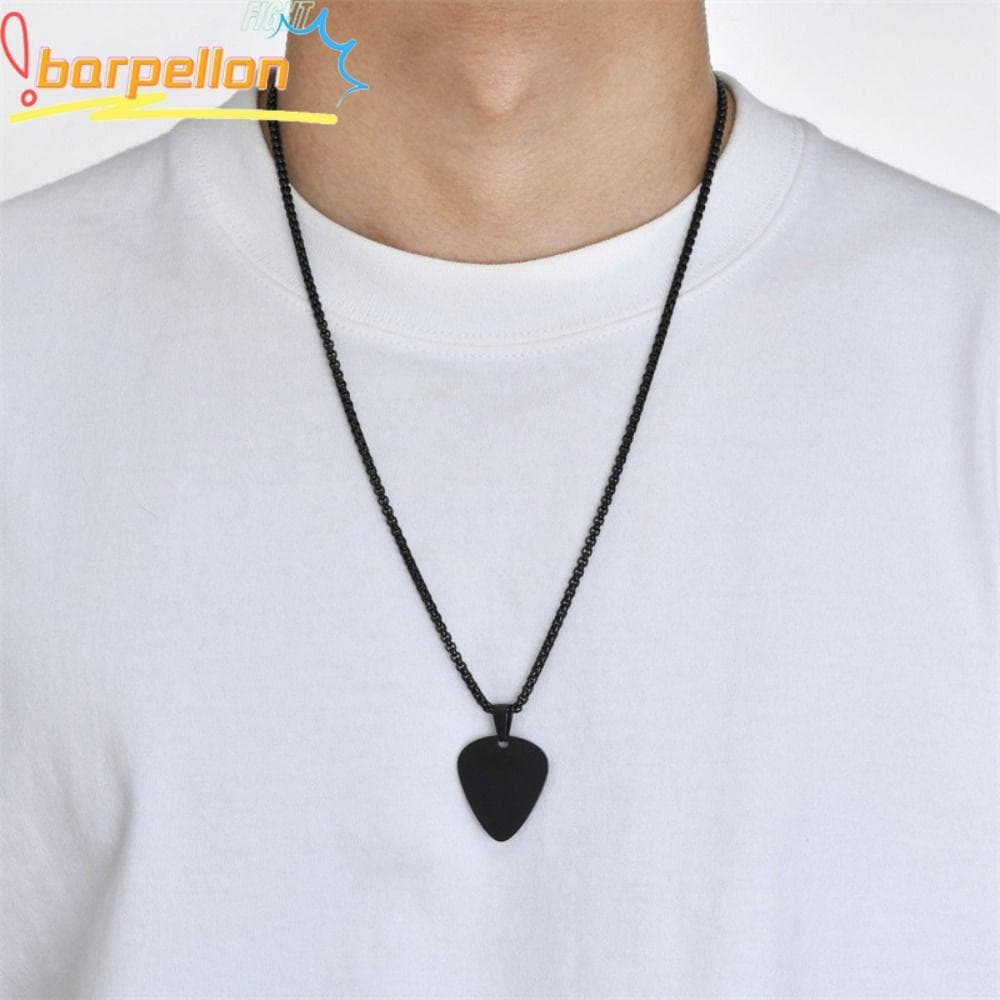 Pingente De Palhetas De Guitarra BARPELLON , Colar De Palheta De Aço De Titânio , Joias Para Amantes De Música De Coraçã