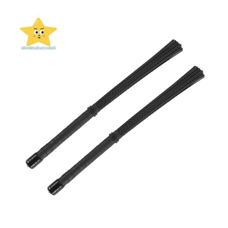 [Em Vendas E] 2 Unidades De Escova Cajon Telescópica Escovas De Tambor Varas De Nylon Percussão Para De Bastão De Jazz