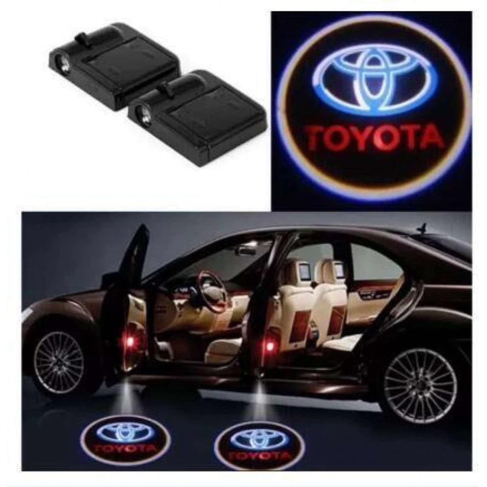 2 peças de Luz LED para Porta de Carro com Projetor Laser de Cortesia, Lâmpada de Boas-Vindas para Porta de Carro Toyota