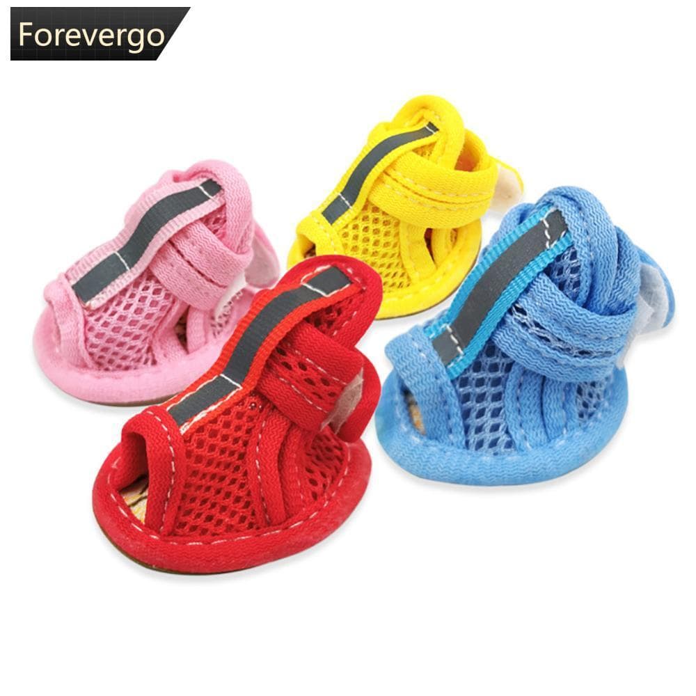 Sandálias Para Cães De Malha Respirável FOREVERGO Pequenos Sapatos Animais De Estimação De Verão Com Sola Elástica Antid