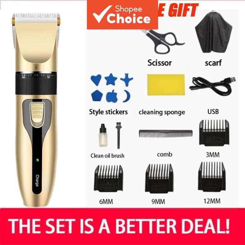 Máquina De Cortar Cabelo Silenciosa Para Bebês E Adultos-Barbeador Elétrico Recarregável Crianças Recém-Nascidas Homens