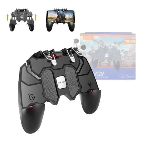 Controle Gamer Manual Com Gatilhos Suporte Celular Joystick