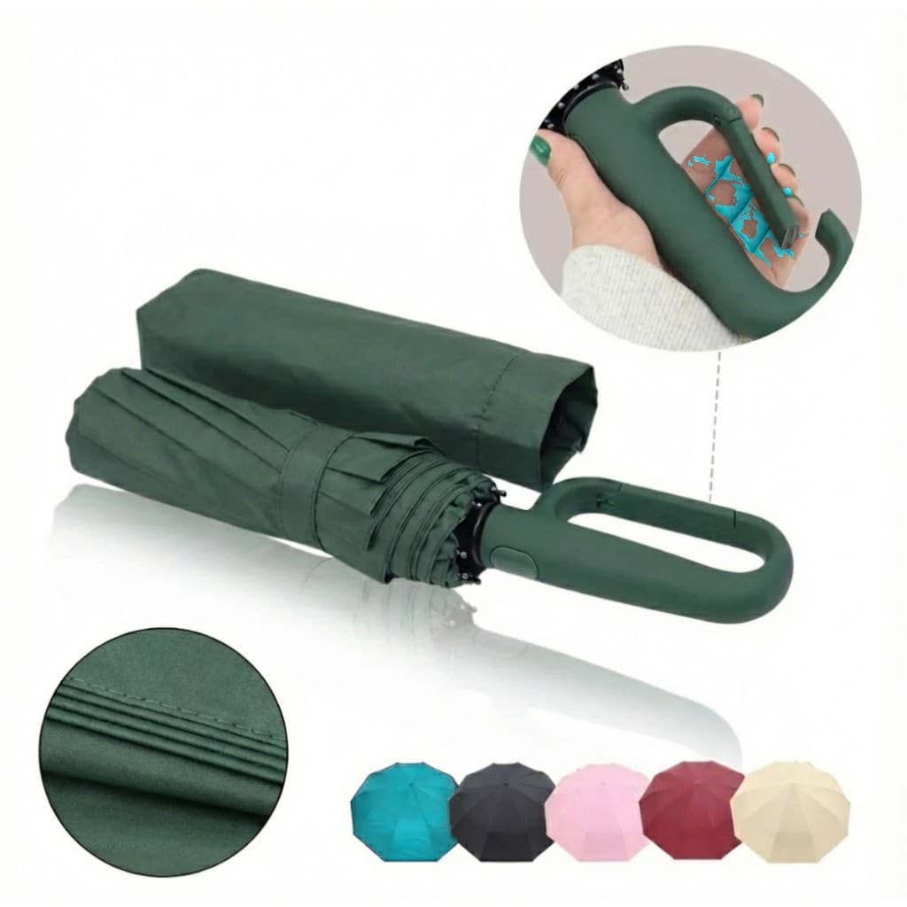 Guarda Chuva Automático 12 Hastes Invertido Blackout Proteção UV Antivento