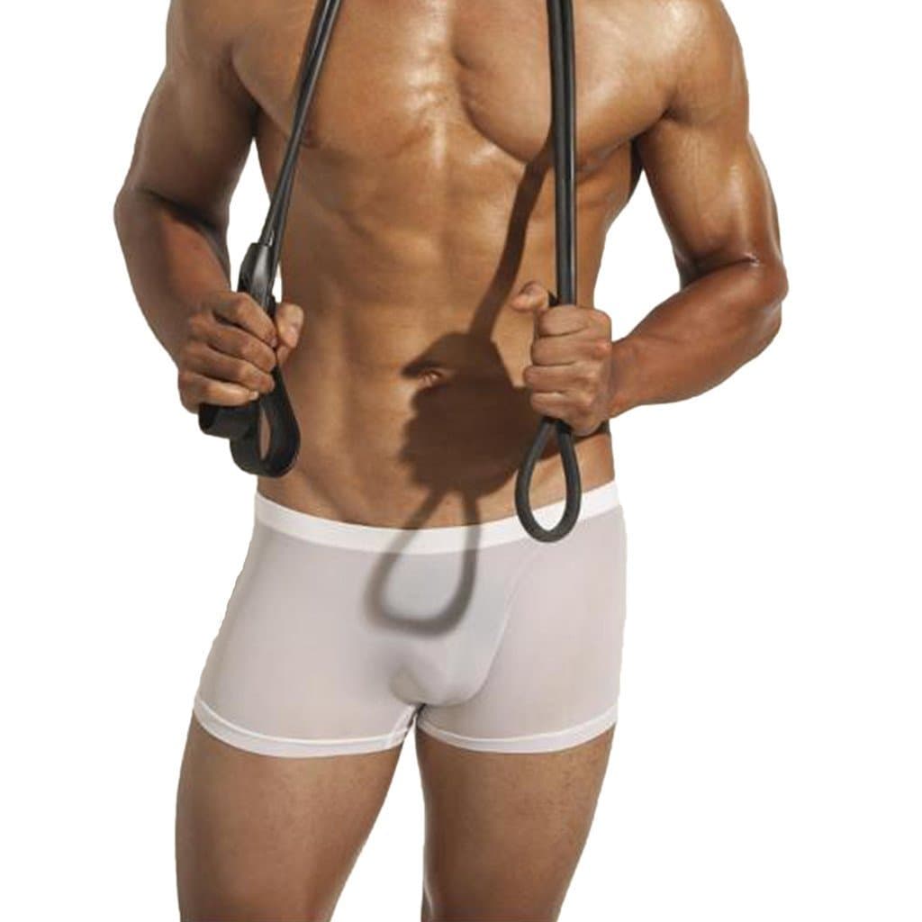 Cuecas boxer masculinas 3D sem costura com design U-convexo, cuecas boxer masculinas respiráveis de seda gelada sem cost