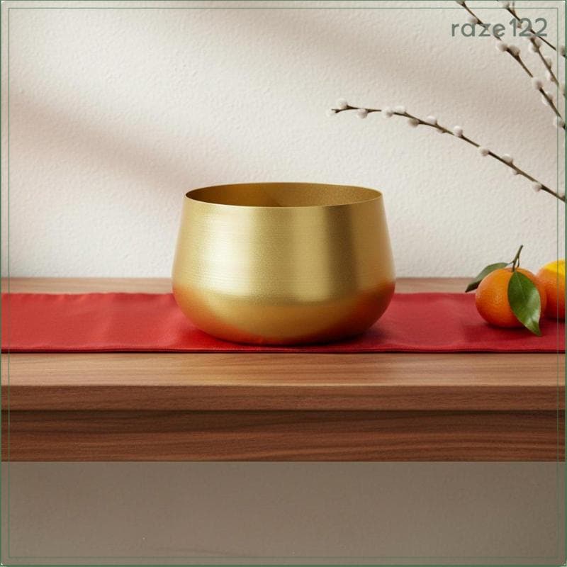 [Raze122] Vaso De Flores Dourado Interno Decorativo Tigela De Plantador De Metal Arranjo Próspero Vasos Decorativos Para